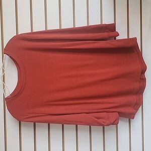 Long sleeve lined orange top Time&Tru